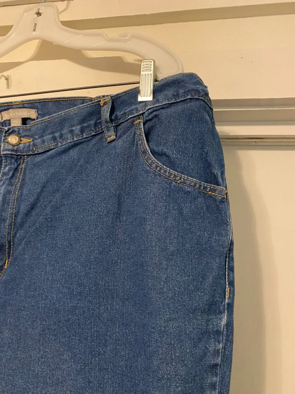 Woman Within, stretch waist, dark wash, jean capri/ankle pants, size 22WP